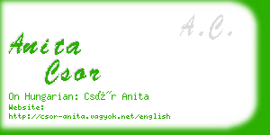 anita csor business card